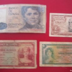 Billetes españoles: (8) LOTE 4 BILLETES DE ESPAÑA. Lote 390166324