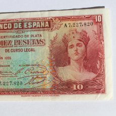 Billetes españoles: BILLETE DE 10 PESETAS EMISIÓN DE 1935 BANCO DE ESPAÑA EN EBC