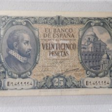 Billetes españoles: ESPAÑA. 25 PESETAS AÑO 1940 SERIE D