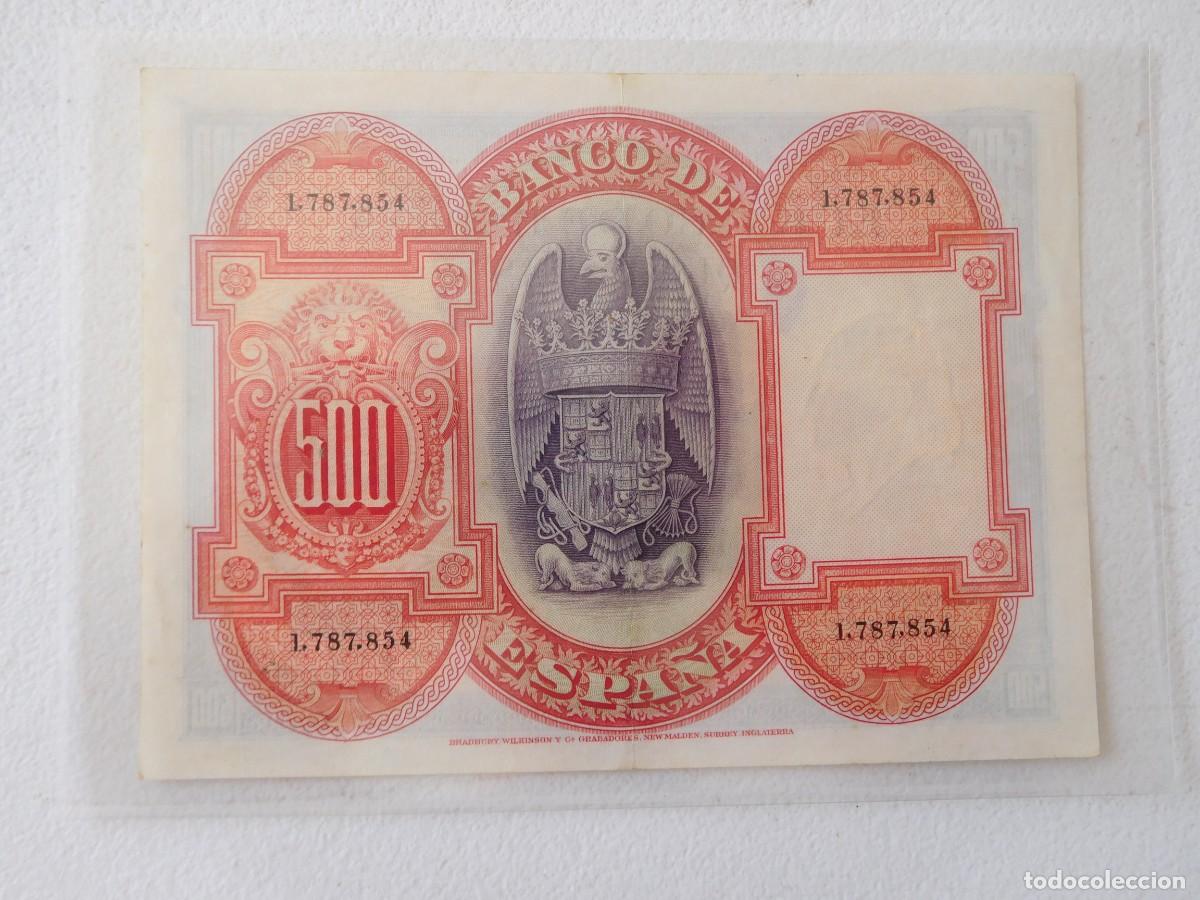 Billetes espa&ntilde;oles: Espa&ntilde;a. 500 pesetas 1927 - Foto 2
