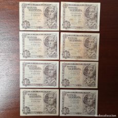 Billetes españoles: LOTE DE 8 BILLETES DE 1 PESETA. Lote 394199584