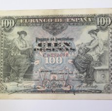 Billetes españoles: BILLETE DE 100 PESETAS DEL 30 DE JUNIO DEL 1906 BANCO DE ESPAÑA EN MBC