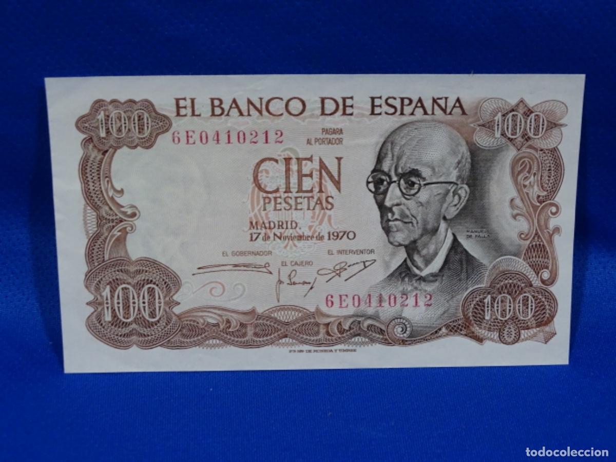 Billetes espa&ntilde;oles: DOS BILLETES DE 100 PESETAS DE MANUEL DE FALLA 1970. - Foto 4