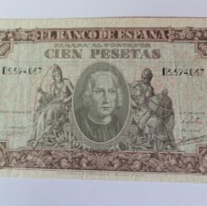 Billetes españoles: BILLETE DE 100 PESETAS DEL 9 DE ENERO DE 1940 BANCO DE ESPAÑA EN EBC