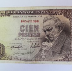 Billetes españoles: BILLETE DE 100 PESETAS DEL 19 DE FEBRERO DE 1946 BANCO DE ESPAÑA EN MBC+