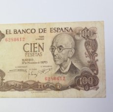 Billetes españoles: BILLETE DE 100 PESETAS DE 17 DE NOVIEMBRE DE 1970 BANCO DE ESPAÑA EN MBC