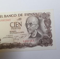 Billetes españoles: BILLETE DE 100 PESETAS DE 17 DE NOVIEMBRE DE 1970 BANCO DE ESPAÑA EN EBC+