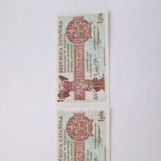 Billetes españoles: 5 PESETAS EMISION 1937 PAREJA CORRELATIVA