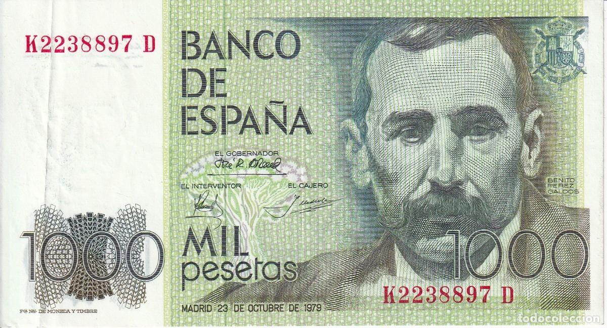 Billetes espa&ntilde;oles: BILLETE DE 1000 PESETAS DEL A&Ntilde;O 1979 DE BENITO PEREZ GALDOS SERIE K-D EN BUENA CALIDAD