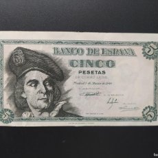 Billetes españoles: 5 PESETAS DE 1948.... SERIE K ....PRECIOSO Y ESCASO.......ES EL DE LAS FOTOS. Lote 398837699