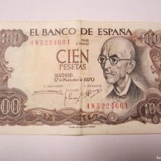 Billetes españoles: 100 PESETAS DE 1970 SERIE 4W-601. Lote 398846194