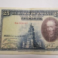 Billetes españoles: 25 PESETAS DE 1928 SERIE B-945. Lote 399774684