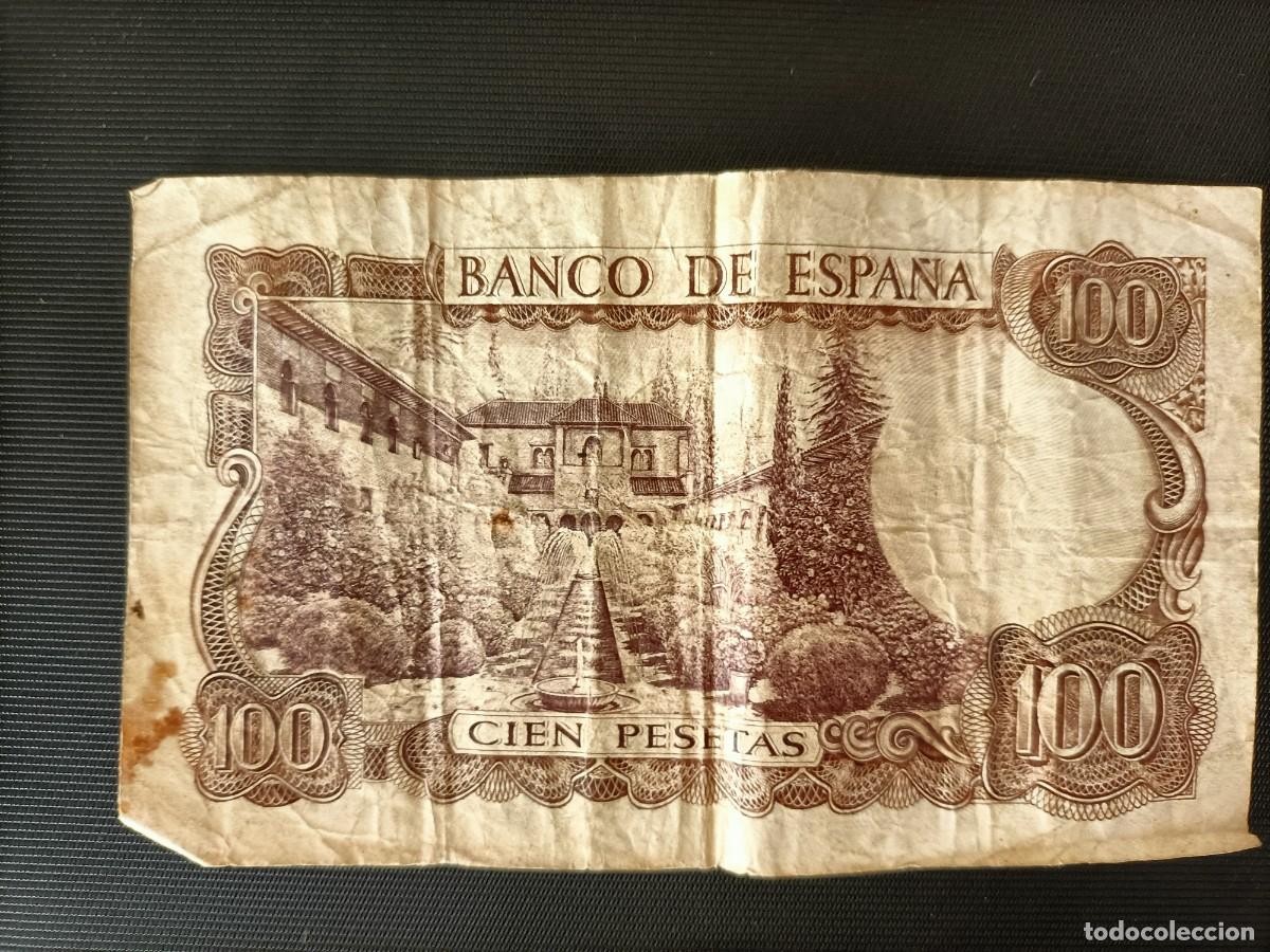 Billetes espa&ntilde;oles: Billete de 100 ptas, Manuel de Falla, 1970 - Foto 2