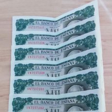 Billetes españoles: BILLETES 1000 PESETAS JOSE ECHEGARAY CORRELATIVOS GRAN LOTE. Lote 400713884