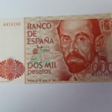 Billetes españoles: BILLETE DE 2000 PESETAS DEL 22 DE JULIO DE 1980 BANCO DE ESPAÑA EN SIN CIRCULAR SIN SERIE. Lote 400924524