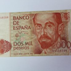 Billetes españoles: BILLETE DE 2000 PESETAS DEL 22 DE JULIO DE 1980 BANCO DE ESPAÑA EN MBC CON SERIE. Lote 400924649