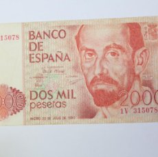Billetes españoles: BILLETE DE 2000 PESETAS DEL 22 DE JULIO DE 1980 BANCO DE ESPAÑA EN EBC+ CON SERIE. Lote 400924889