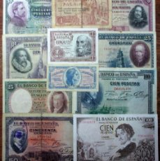 Billetes españoles: CONJUNTO DE VARIOS BILLETES ANTIGUOS DE ESPAÑA Y UNO DEL AYUNTAMIENTO DE PALAMOS (GIRONA). LOTE 1864. Lote 400937034