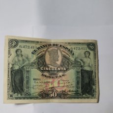 Billetes españoles: 50 PESETAS 1907. Lote 401369344