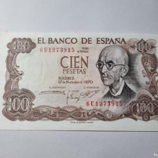 Billetes españoles: SIN CIRCULAR SC |SOLO ACEPTO PAYPAL| BILLETE 100 PESETAS 1970 LEER DESCRIPCION. Lote 401838549