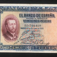 Billetes españoles: SAN FRANCISCO XAVIER |SOLO ACEPTO PAYPAL| BILLETE 25 PESETAS 1926 LEER DESCRIPCION. Lote 401839204