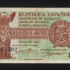 Billetes españoles: CAPICUA RADAR |SOLO ACEPTO PAYPAL| BILLETE 1 PESETA 1937 LEER DESCRIPCION. Lote 401879379