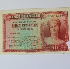 Billetes españoles: BILLETE DE 10 PESETAS EMISIÓN 1935 BANCO DE ESPAÑA EN RC CON SERIE