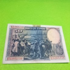 Billetes españoles: BILLETES ESPAÑOLES.50 PESETAS DE 1928 SERIE E. USADO. BILLETES ORIGINALES. Lote 402529144