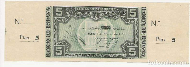 Billetes espa&ntilde;oles: BILLETE 5 PTA 1937 - Foto 1