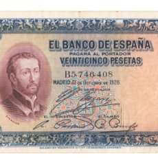 Billetes españoles: SAN FRANCISCO XAVIER BUENA CALIDAD |SOLO ACEPTO PAYPAL| BILLETE 25 PESETAS 1926 LEER DESCRIPCION. Lote 403509649