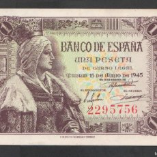Billetes españoles: SIN SERIE SIN CIRCULAR SC |SOLO ACEPTO PAYPAL| BILLETE 1 PESETA 1945 LEER DESCRIPCION. Lote 403510029