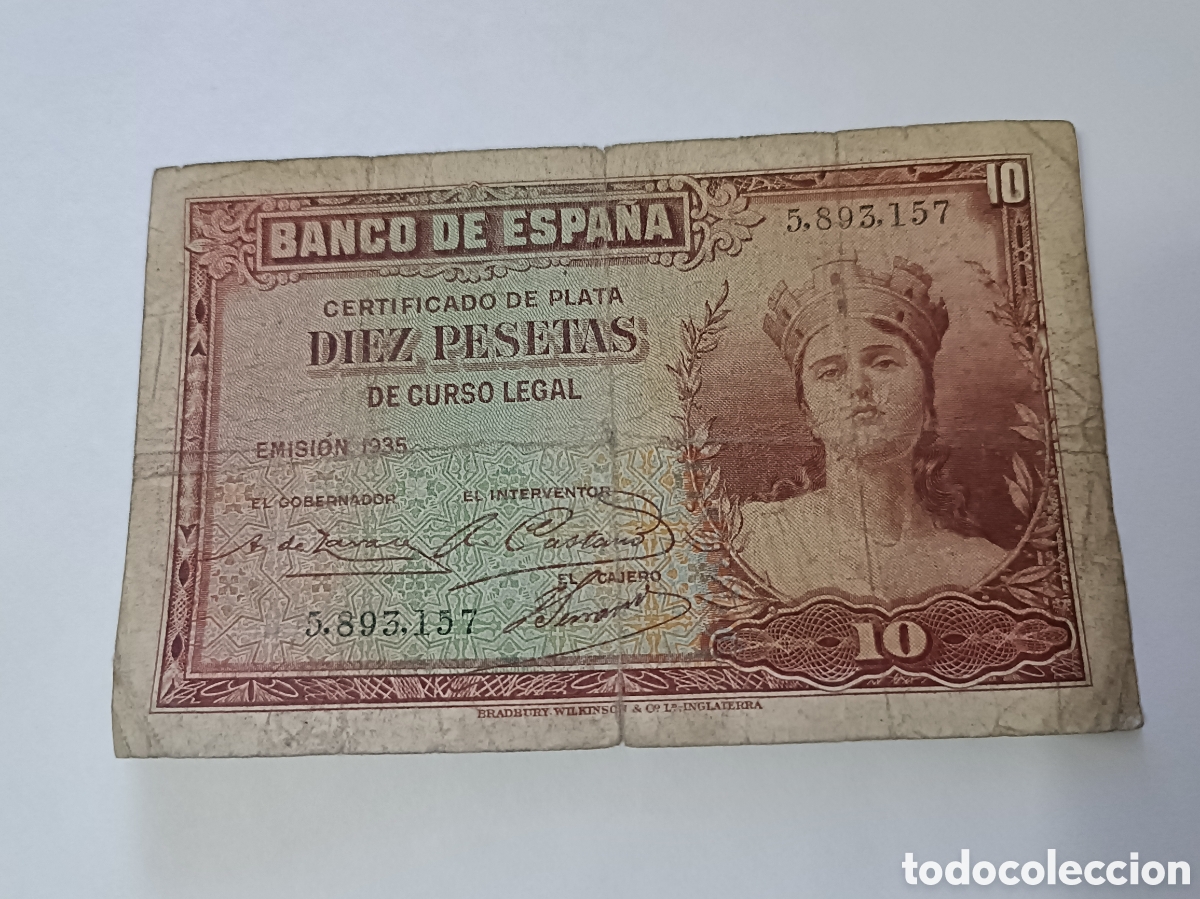 Spanish Banknotes: Billete 10 Pesetas (1.935) 5893157