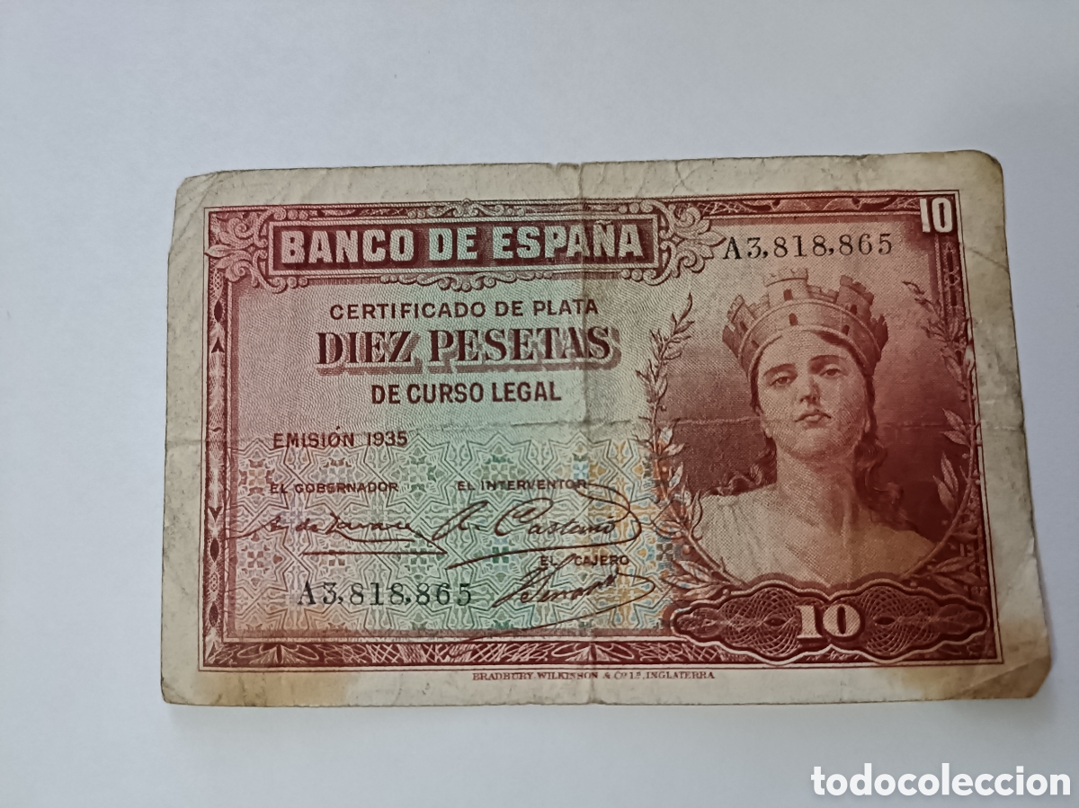 Spanish Banknotes: Billete 10 Pesetas (1.935) A3818865