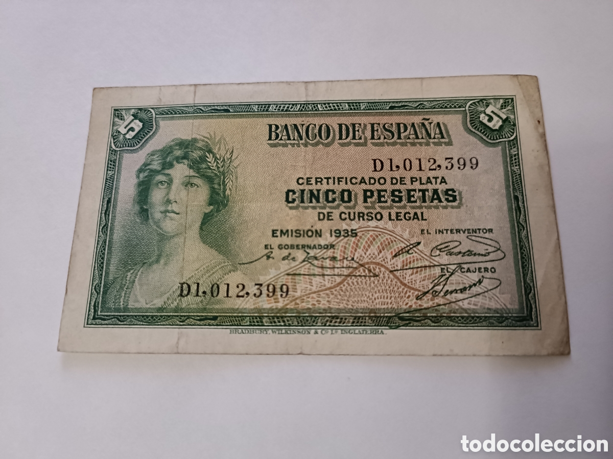 Spanish Banknotes: Billete 5 Pesetas (1.935) D1012399
