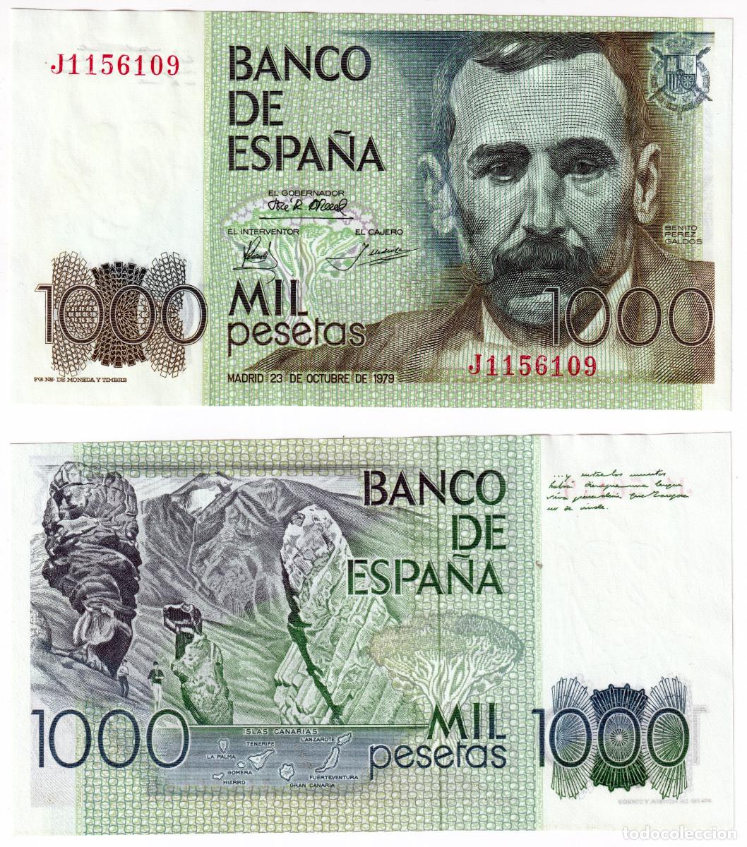 Billetes espa&ntilde;oles: ESPA&Ntilde;A 1000 pesetas 1979 con serie Benito Perez Galdos - calidad S/C
