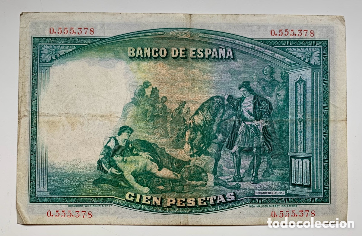 Billetes espa&ntilde;oles: Billete 100 Pesetas 1931. Republica