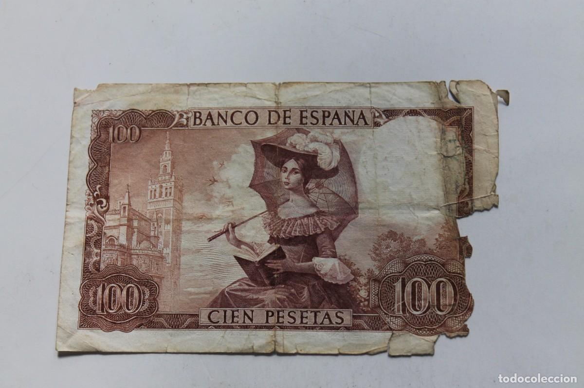 Billetes espa&ntilde;oles: BILLETE 100 PTS BECQUER 1965 - Foto 2