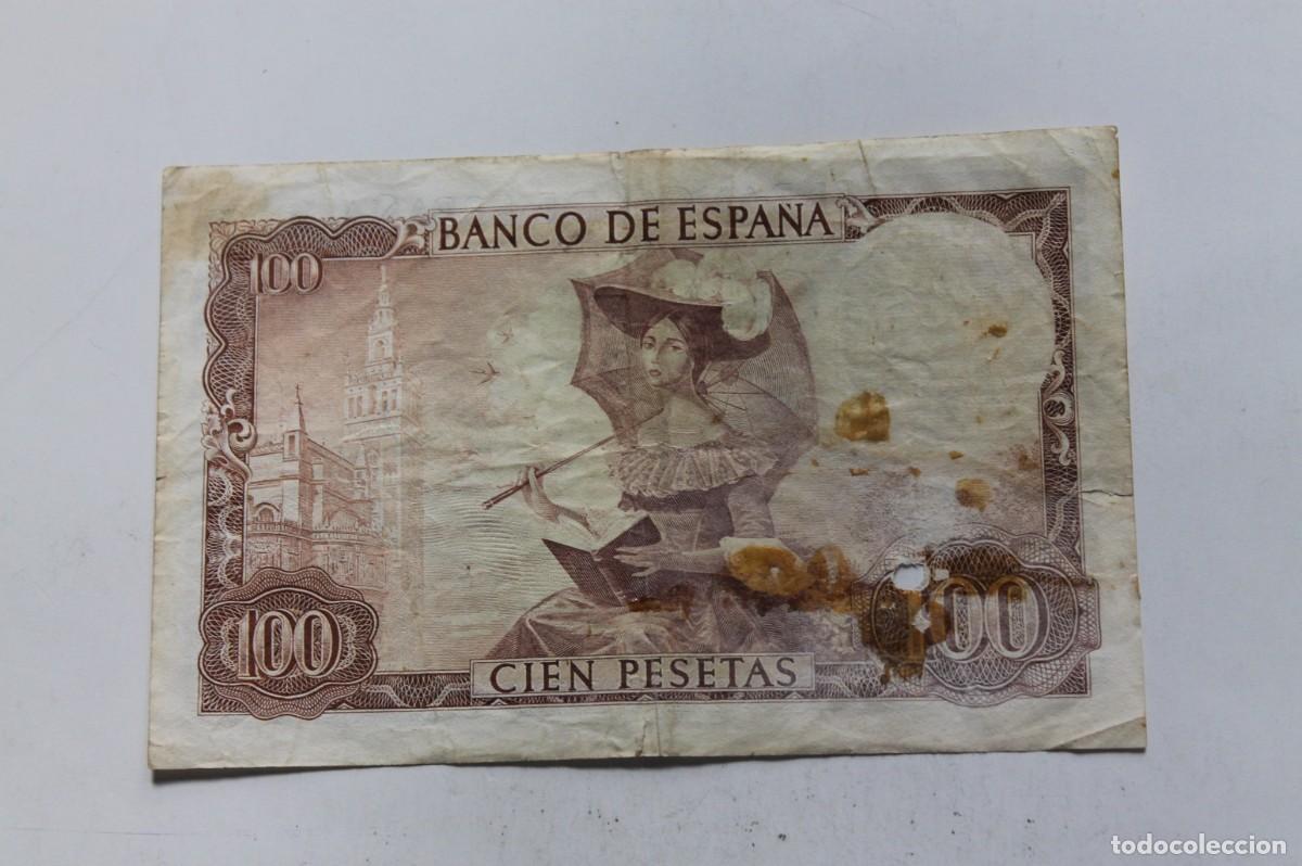 Billetes espa&ntilde;oles: BILLETE 100 PTS BECQUER 1965 - Foto 2