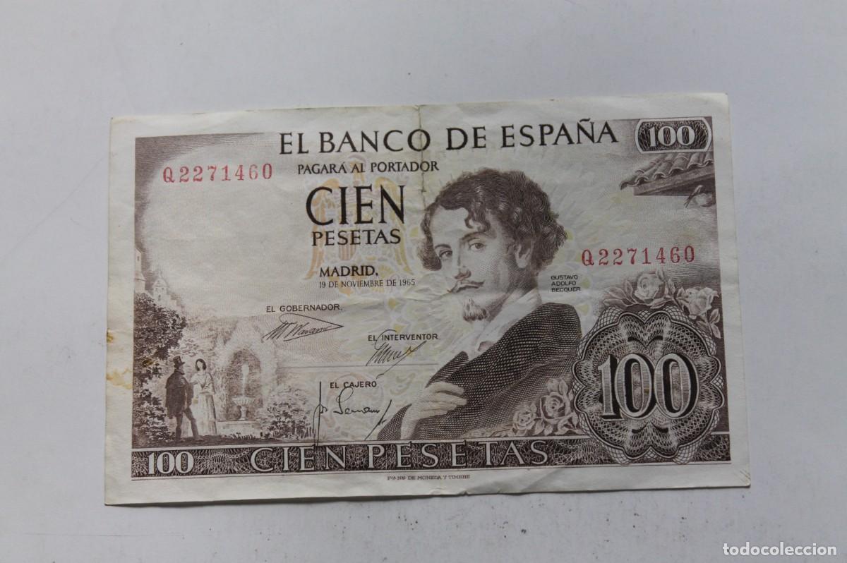 Billetes espa&ntilde;oles: BILLETE 100 PTS BECQUER 1965 - Foto 1