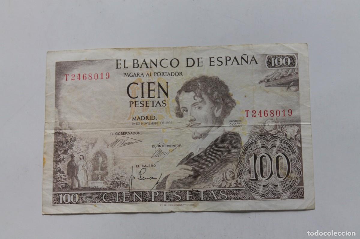 Billetes espa&ntilde;oles: BILLETE 100 PTS BECQUER 1965 - Foto 1