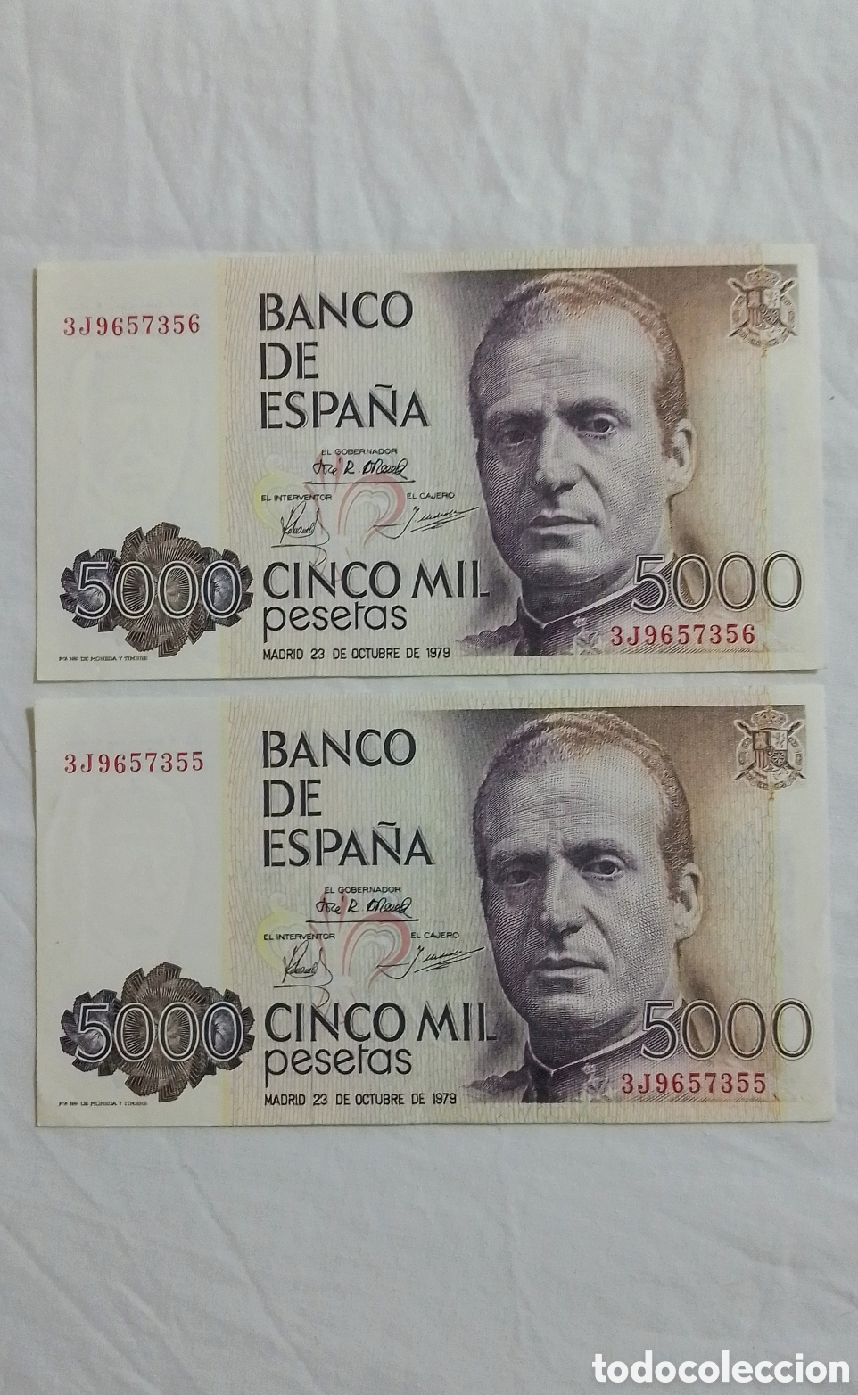 Billetes espa&ntilde;oles: BILLETES ESPA&Ntilde;OLES CORRELATIVOS - Foto 1
