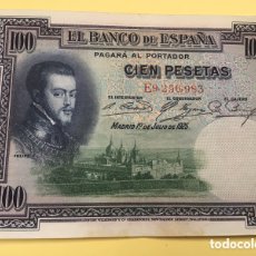 Billetes españoles: BILLETE 100 PESETAS. FELIPE II. AÑO 1925