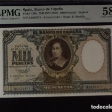 Billetes españoles: PMG 58 / ESPAÑA SPAIN 1000 PESETAS 1940 PICK 120 A CHOICE ABOUT UNC