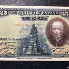 Billetes españoles: BILLETE 25 PESETAS. CALDERÓN DE LA BARCA. AÑO 1928