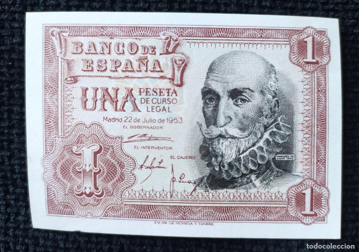 Billetes espa&ntilde;oles: 1 peseta 1953 serie 1F (SC) UNC