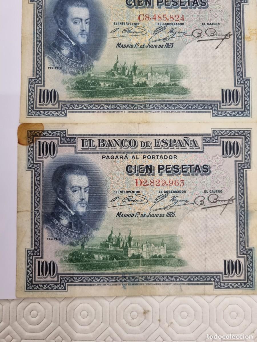 Billetes espa&ntilde;oles: 3 BILLETES 100 PESETAS DE 1925 - Foto 3
