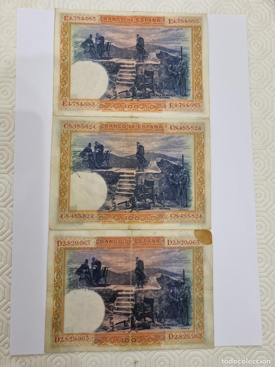 Billetes espa&ntilde;oles: 3 BILLETES 100 PESETAS DE 1925 - Foto 4