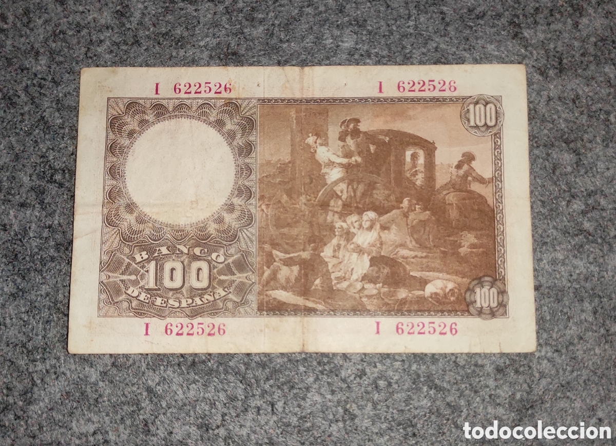 Billetes espa&ntilde;oles: Billete 100 pesetas de 1948 - Foto 2