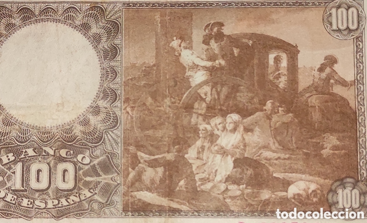 Billetes espa&ntilde;oles: Billete 100 pesetas de 1948 - Foto 4