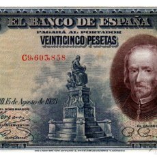 Billetes españoles: BILLETE DE ESPAÑA DE 25 PESETAS DE 1928 CIRCULADO